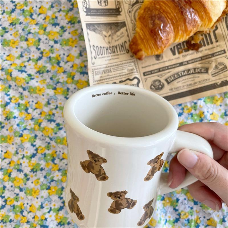 Милая чашка медведя, керамическая кружка, чай с молоком, кофейная чашка, чашка Марка, уникальные подарки