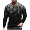 Футболки с длинным рукавом для мужчин, мужская модная футболка с круглым вырезом с принтом, топы, повседневные спортивные спортивные пуловеры, блузки