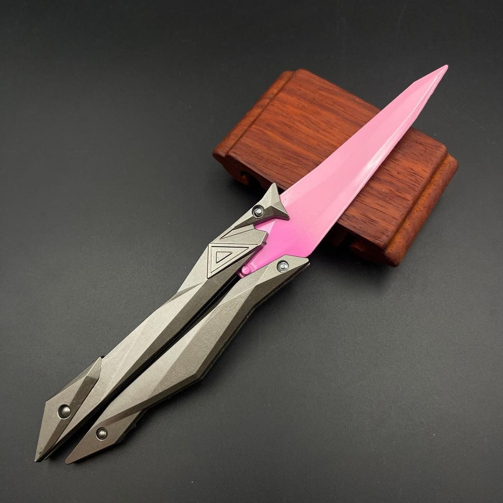 Складной нож-бабочка тактический шутер - Коллекционная игрушка с 3D гравировкой, портативное оружие ближнего боя для косплея/игрового аксессуара, подарки