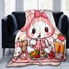 1pc My Melody's Sweet Breakfast Adventure Blanket, Soft Throw for Home Decor, Gift Idea, Suitable for All Seasons, Living Room, Travel, Camping, Car B