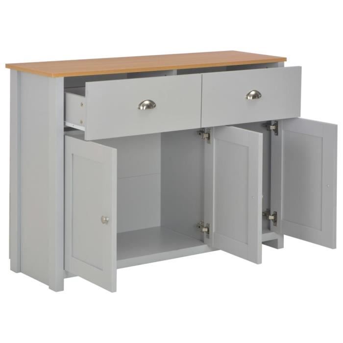 VidaXL Buffet Gris 112x35x81 cm 283743