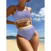 Женское бикини, сексуальный купальный костюм с высокой талией, пляжный купальник, женский летний купальник