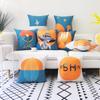 Nordic Ins Style Pillowcase Macaron Color Modern Simple Orange Sofa Car Cushion Cover Cushion Cover Pillowcase