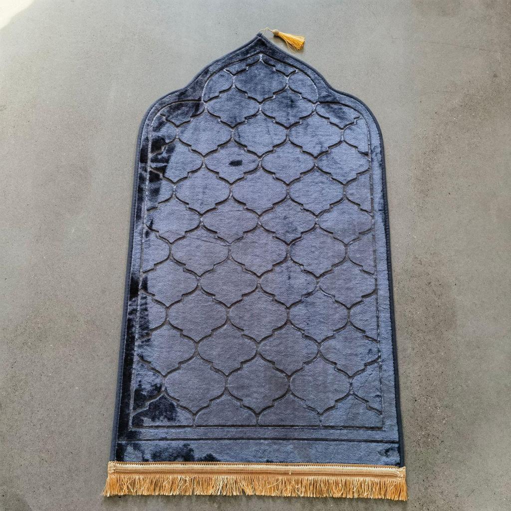 Cross-border Thick Raschel Prayer Mat with Irregular Embossed Design