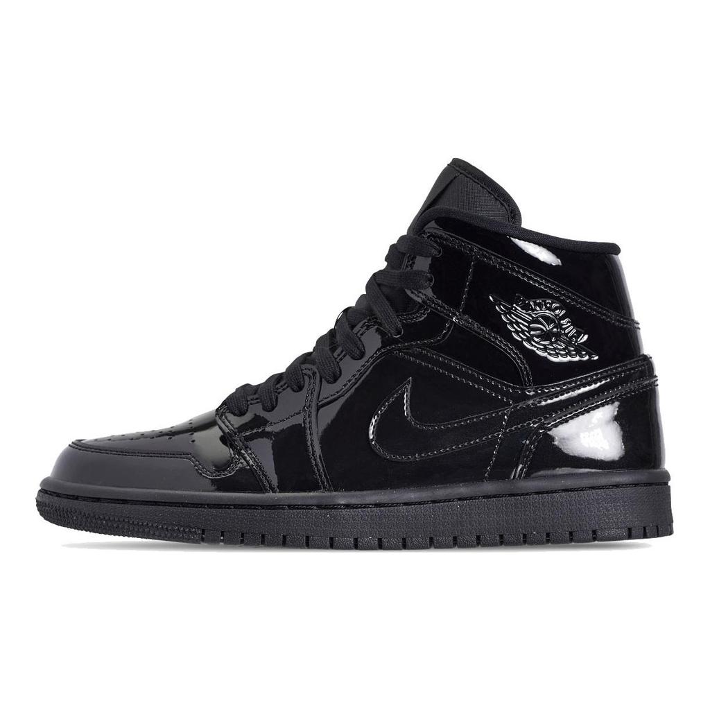 Air Jordan 1 Mid Patent Se 'Triple Black' Женские BQ6472-002