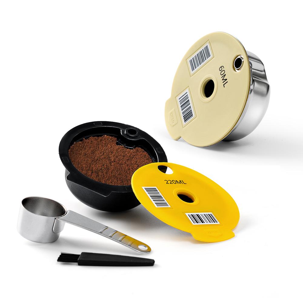 Многоразовые капсульные кофейные капсулы для машины BOSCH Tassimo Happy Vivy из нержавеющей стали, многоразовый фильтр для кофеварки 180 мл/220 мл