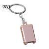 Replica Suitcase Keyring Mini Keychain, Metal Luggage Bag Charm with Rolling Lightweight Decoration Wheels, Travel Themed Backpack Accessories,