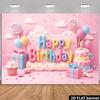 Двумерный плоский баннер-леденец для фотосессий 'Cake Smash', детских праздников и мероприятий