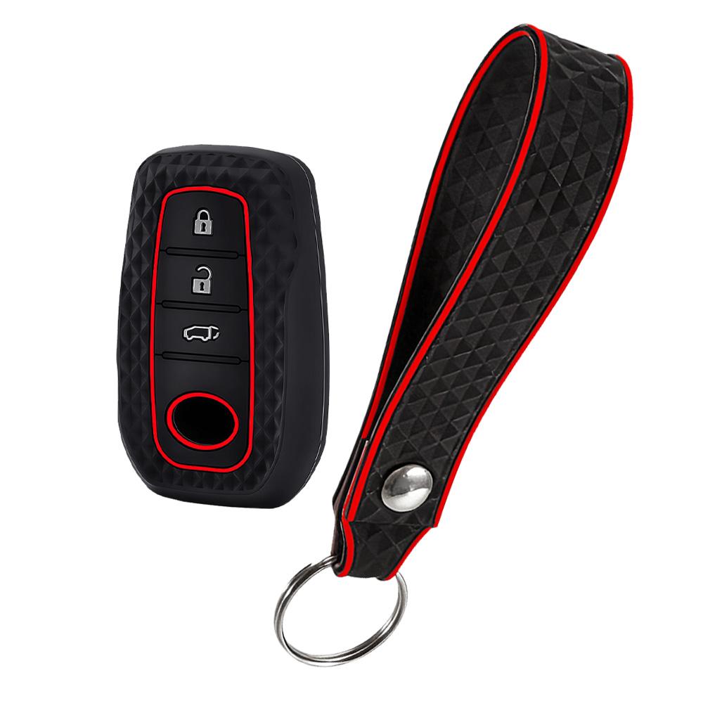 2 шт. Силиконовый Для Toyota Corolla Hatchback Cross Yaris Cross Prius Hilux Land Cruiser LC200 LC250 LC300 Чехол-брелок для ключа автомобиля Цепочка