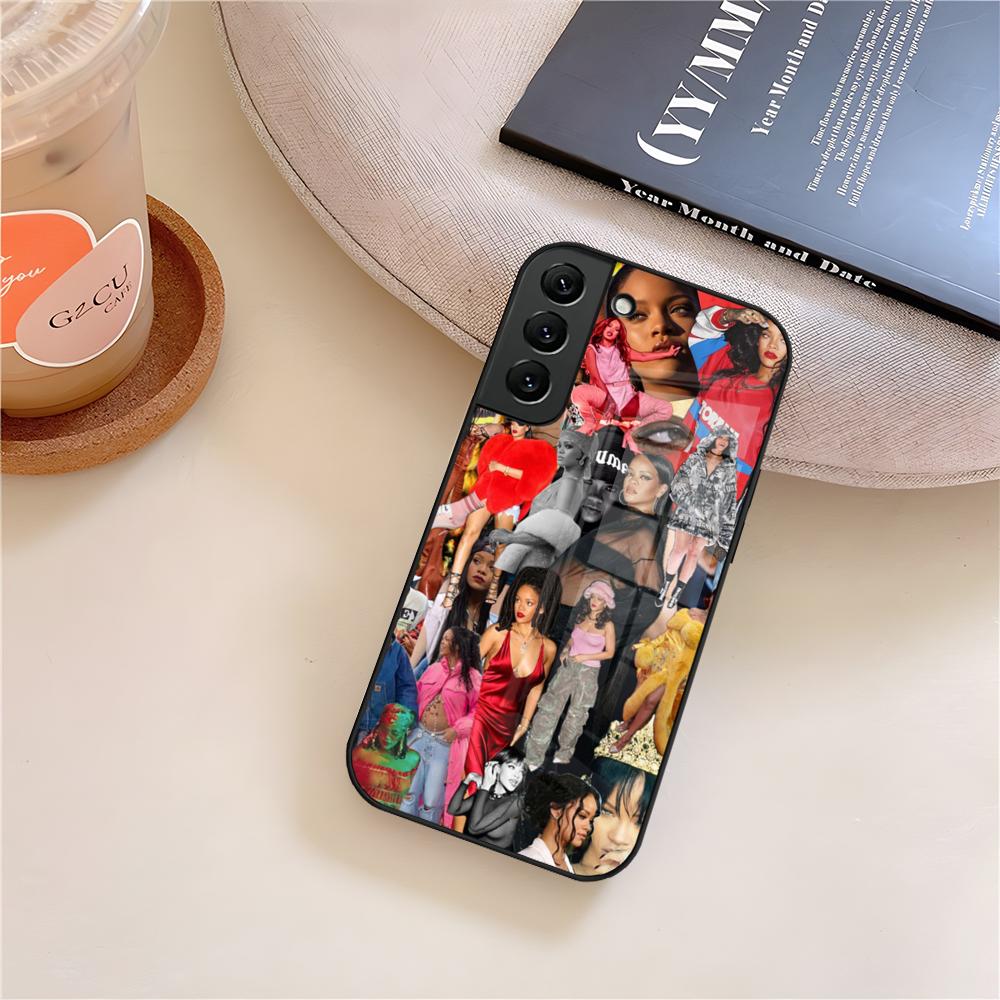 R-Rihanna Певица Чехол для телефона Стекло Для Samsung Galaxy S26 S25 S23 S24 S21 S22 S20 Ultra Fe Plus A15 A14 Чехол