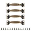 4pcs Barn Door Drawers Handles Bows-Shaped Metal Wardrobe Cabinet Pulls Iron Furniture Knob for Home Decoration