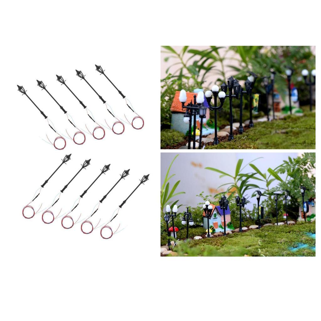 10 шт. светодиодных уличных фонарей для железной дороги, калибр 1100 HO, яркие и энергоэффективные