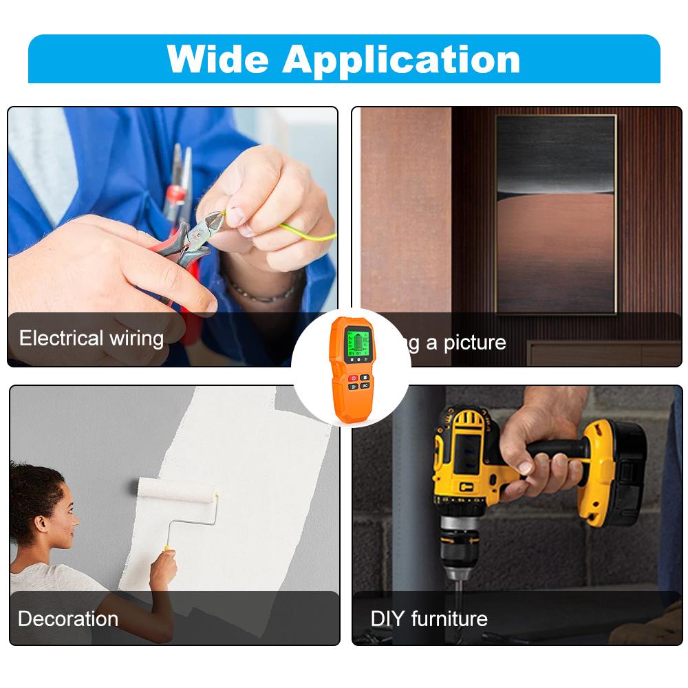 Wall Stud Finder Sensor Wall Scanner 7 In 1 LCD Electronic Detector Multi-purpose Metal Detector Metal Detector High Sensitivity Testing Tools