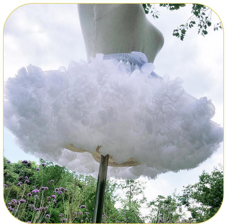 Юбка Fluffy Cloud Lolita JK для детей - нижняя юбка без косточек с мягкой марлей для свадеб и особых случаев