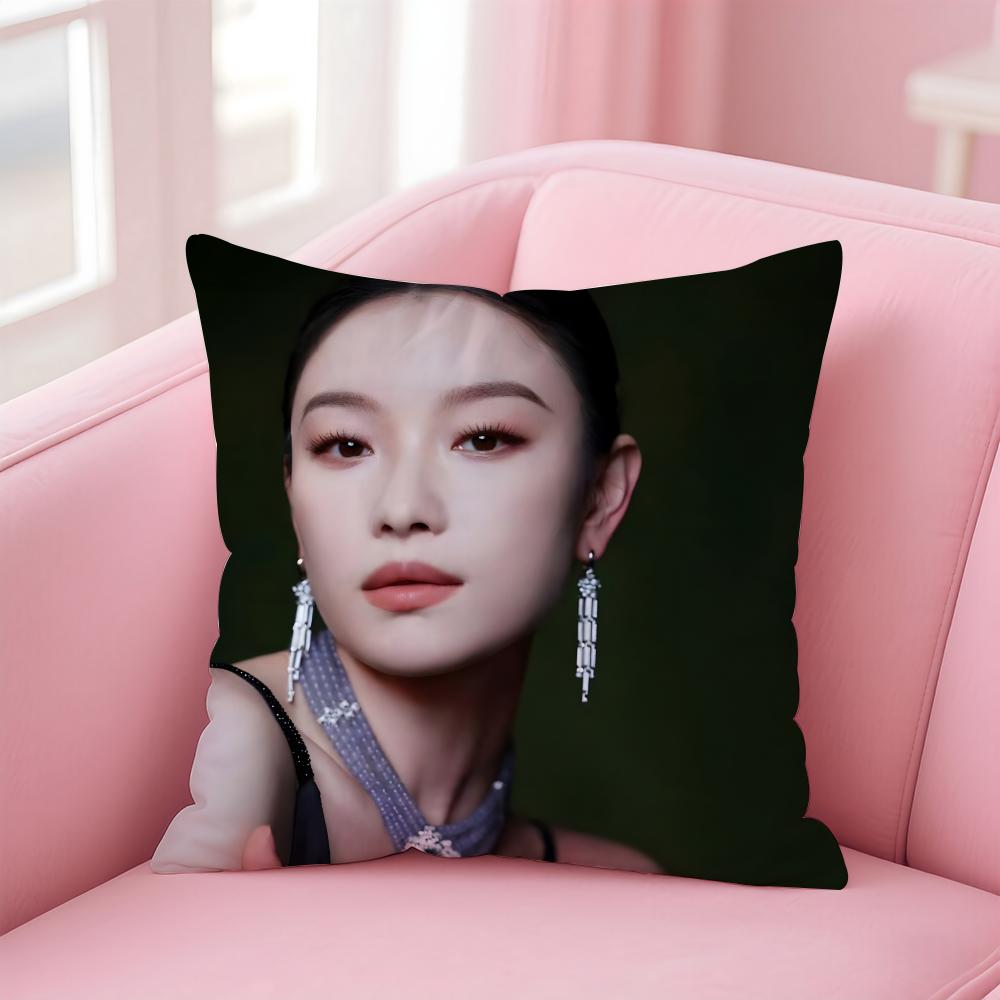 Fashion and elegant Chinese actress NNi Ni Cushion Cover Pillow Case Soft Friendly Fabric Concealed Zipper