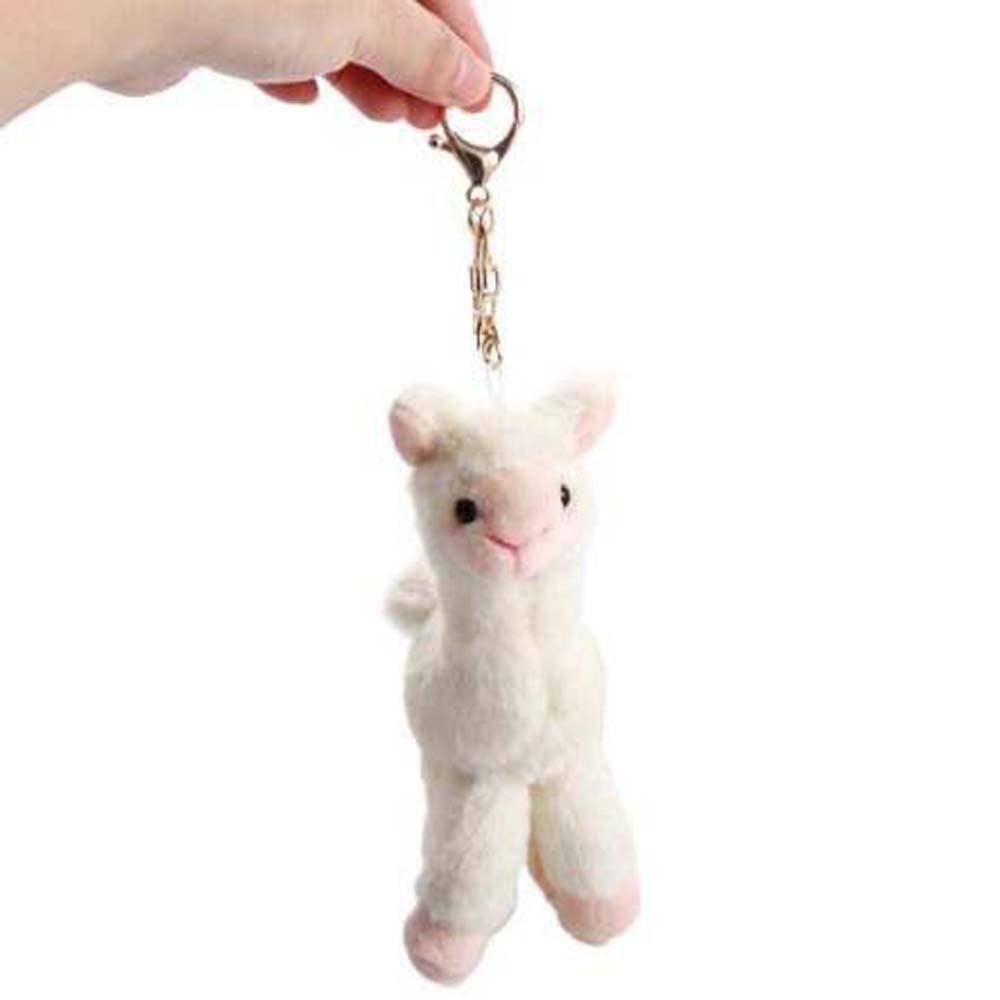 Decoration Handmade Key Trinket Alpaca Keychain Animal Keyring Sheep Key Ring Stuffed Toy Keychain