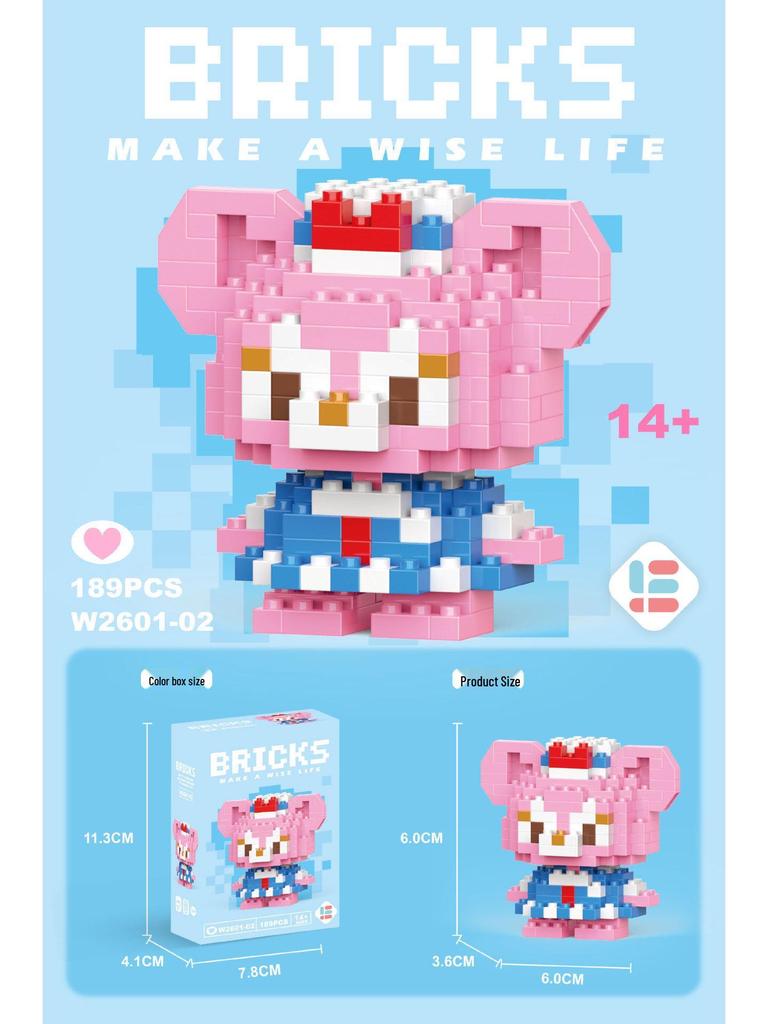 Совместимые с Lego микро строительные блоки мультяшные фигурки - детские развивающие настольные игрушки