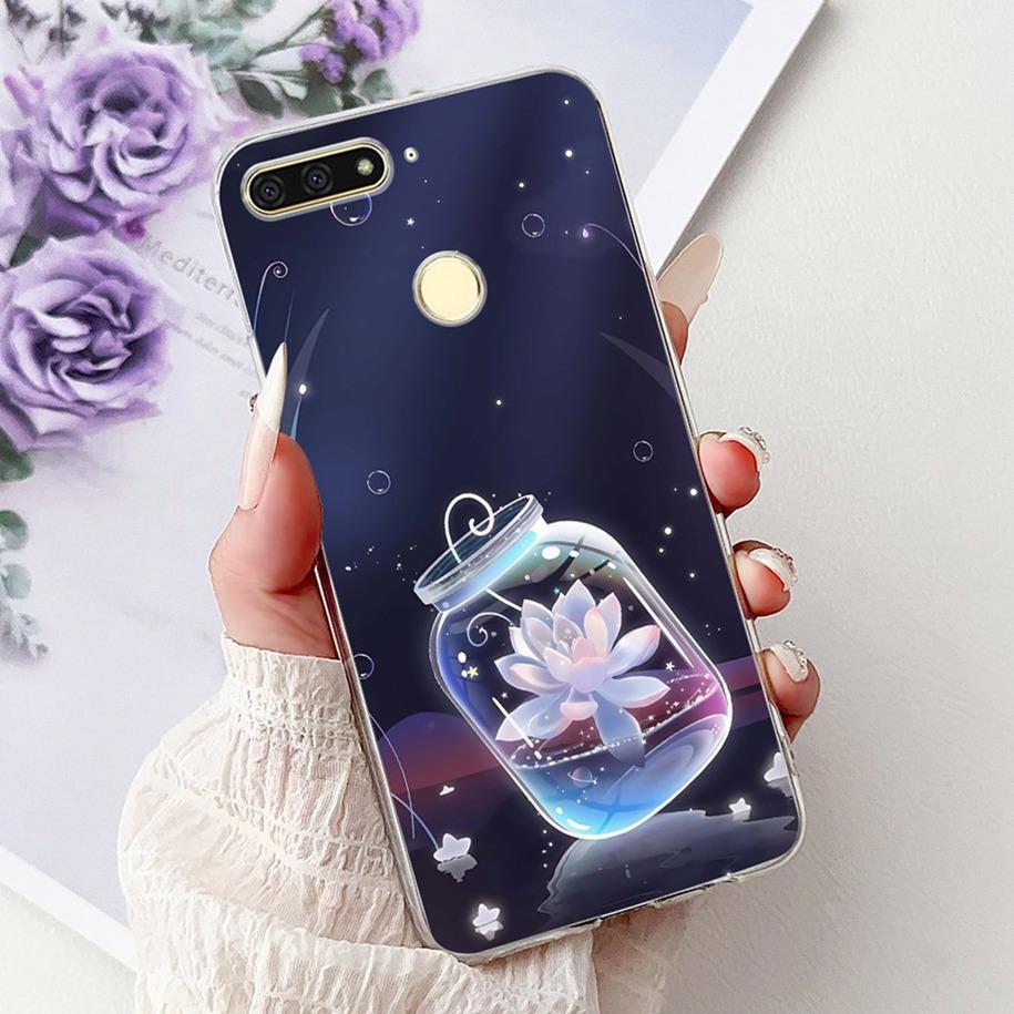 For Huawei Y6 2018 Case ATU-L21 ATU-L22 Cover Luxury Marble Butterfly Soft Silicone Phone Cover For Huawei Y6 Prime 2018 Carcasa