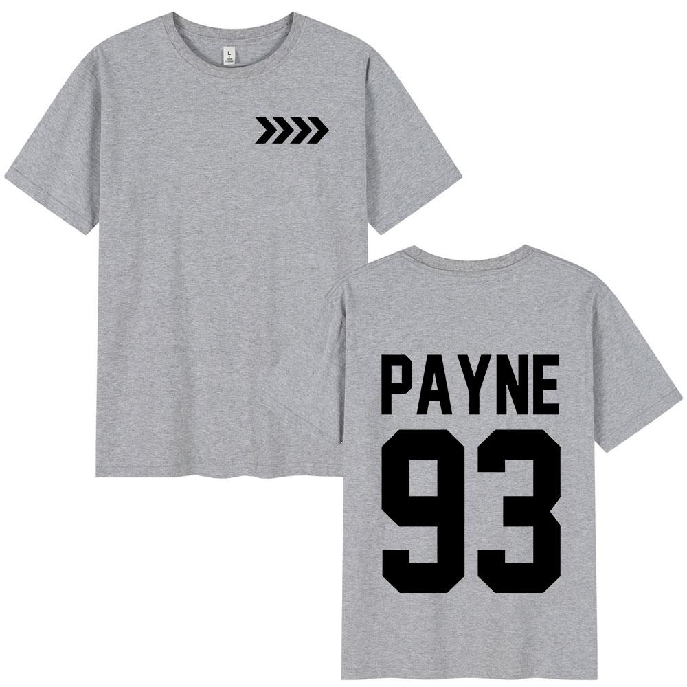 Трикотажные футболки в память о Лиаме Пейне Мерч Payne 93 Подарок для фанатов Мужская одежда Футболки с коротким рукавом Оверсайз Футболки в стиле хип-хоп и стритстайл