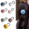 Princess Colorful Pompom Hair Tie Fluffy Ball Ponytail Holder Enchanting Y2K Style Fluffy Ball Hair Tie Hair Rope