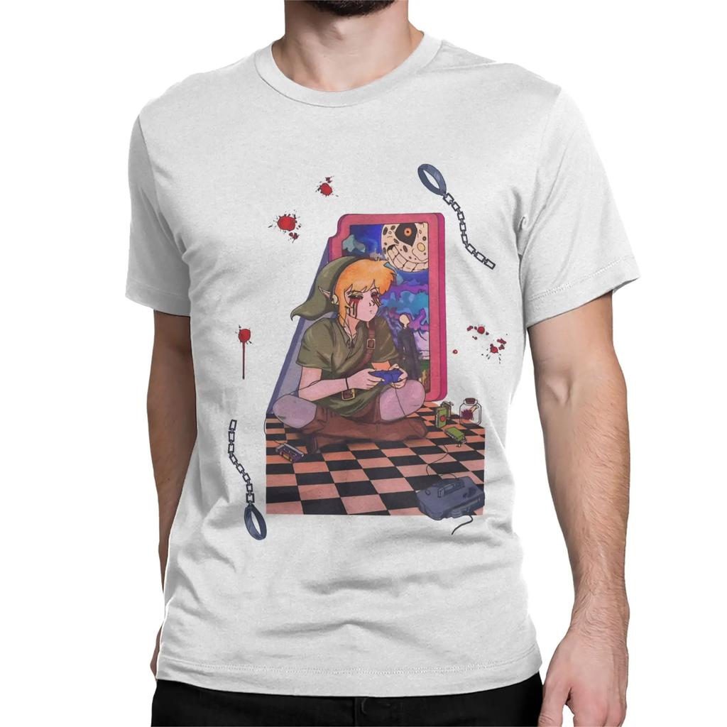 Vintage Eerie Tribal Face Majoras Mask Art Zeldas Legend TShirts Unisex 100 Cotton T Shirts Short Sleeve Tees Plus Size Tops