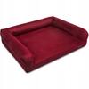 Legowisko dla dużego psa bordowe ortopedyczna sofa labrador huggy doggy xxl