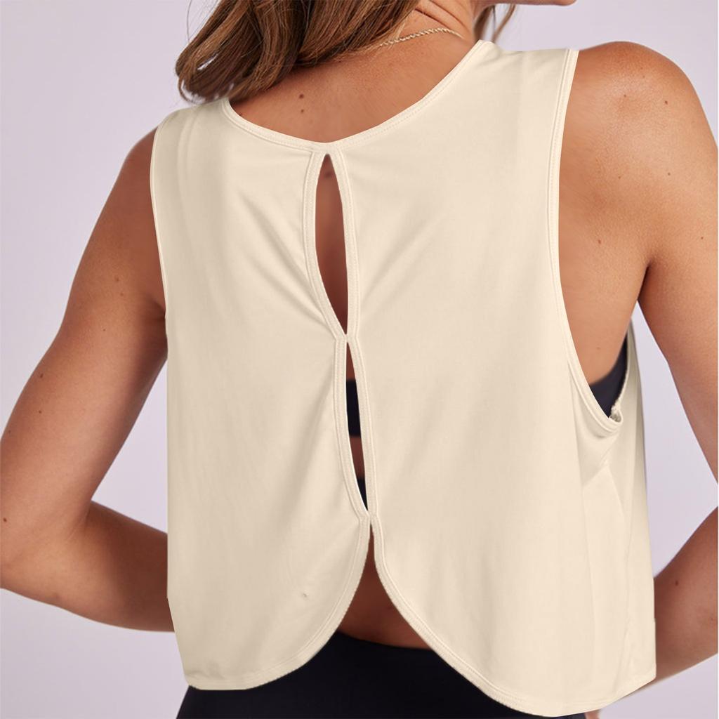 Женская мода с открытой спиной, спортивный бег, фитнес, повседневный топ для йоги, сто