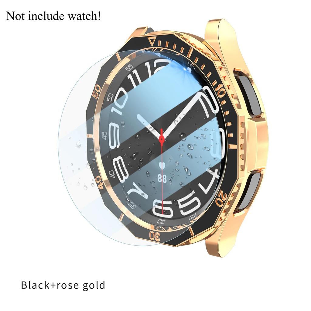 Чехол 3 в 1+Кольцо безеля+Защитная пленка для стекла для Samsung Galaxy Watch 6 Classic 47 мм 43 мм Защитная пленка для экрана Бампер для Galaxy Watch 6 Classic