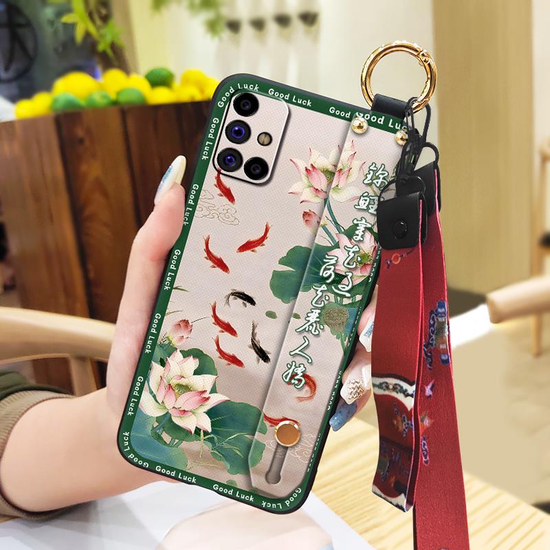 Phone Holder Anti-knock Phone Case For Samsung Galaxy M31S/SM-M317F/M315F Shockproof Chinese Style Elderly Lady For Mom