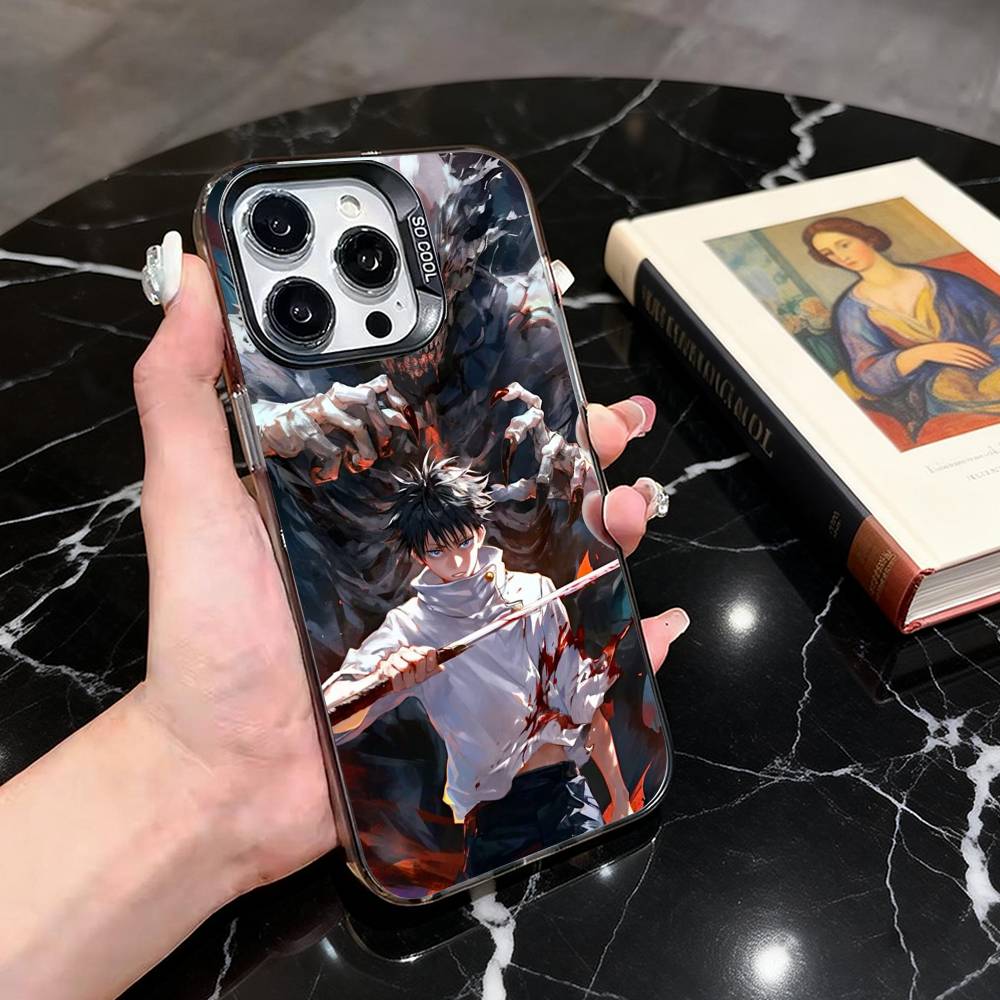 J-Jujut-su K-Kaisen O-Okkotsu Yuta-OY Чехол для телефона Для iPhone 17,16,15,14,13,12,11 Plus,Pro,Красочный Серебряный Чехол для телефона Funda Cover