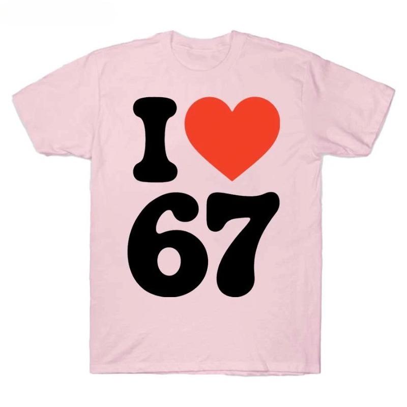 Six seven 67 meme T shirt for Men Women Hiphop Streetwear Short sleeve Tops T-Shirt J1