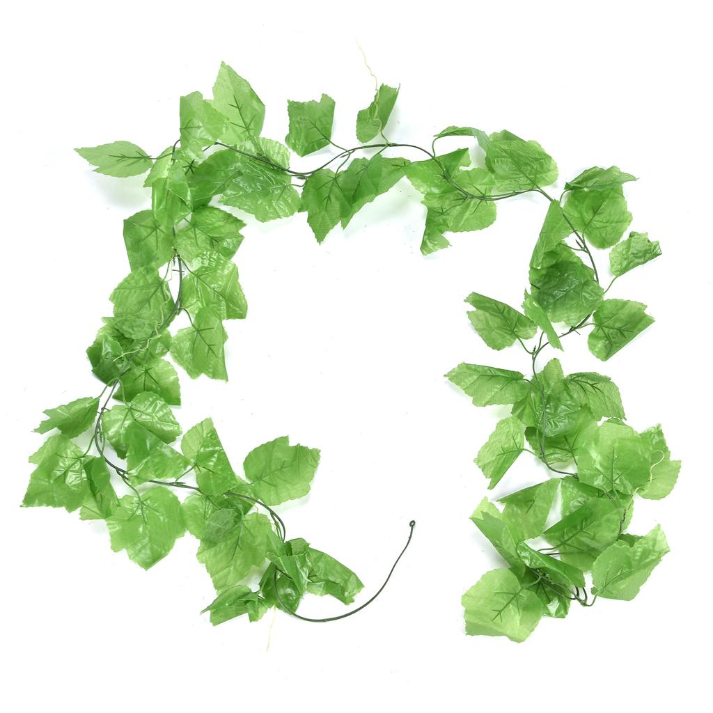 2 шт. имитация виноградных листьев ротанга зеленое растение потолочное украшение лоза подвесное украшение для воздуха