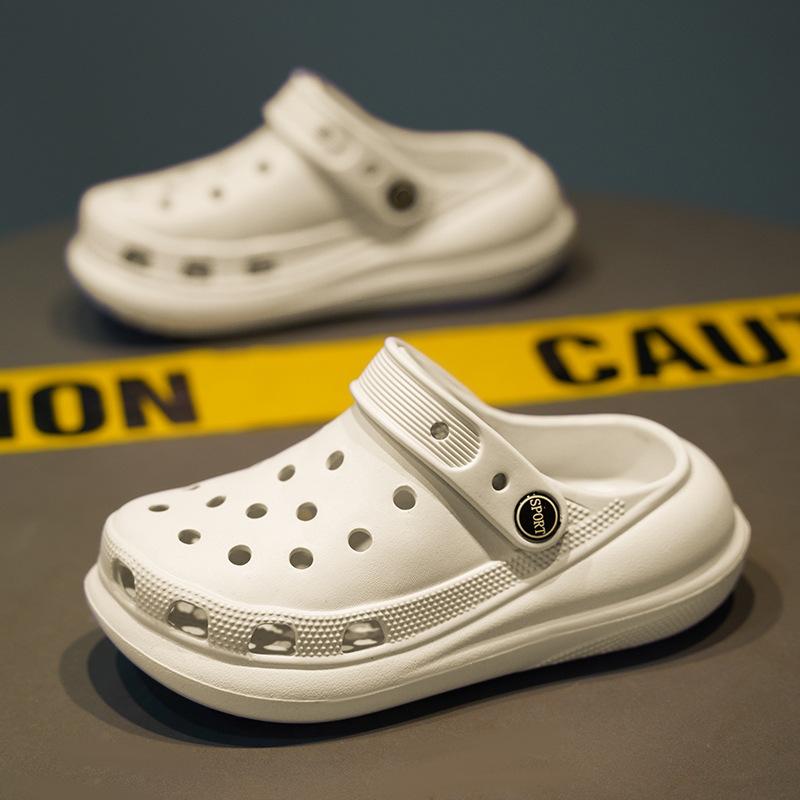 Children's Clogs Boy Slippers Girls Summer Anti Slip Middle Large Children's Cool Slippers, Baotou Parent Child Beach Shoes