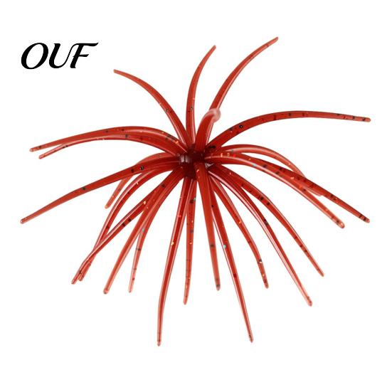 Subtle Dynamics Soft Fishing Baits Floating Sea Urchin Lures, Highly Elastic TPE Bionic Baits, Finesse Rig Plastic Lures Flexible Realistic Tentacles
