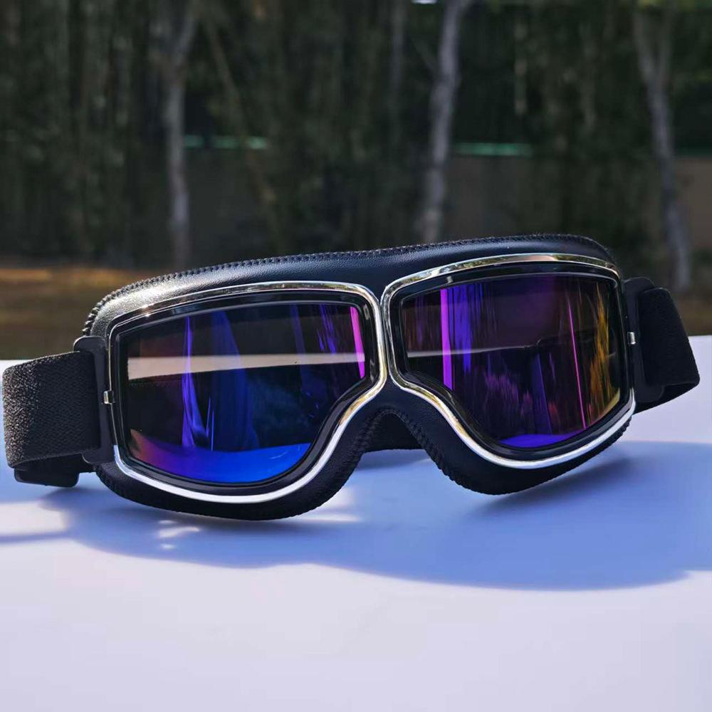 Motorcycle goggles, ski goggles, off-road cycling goggles, windproof sports helmet goggles, mountain bike goggles, retro style