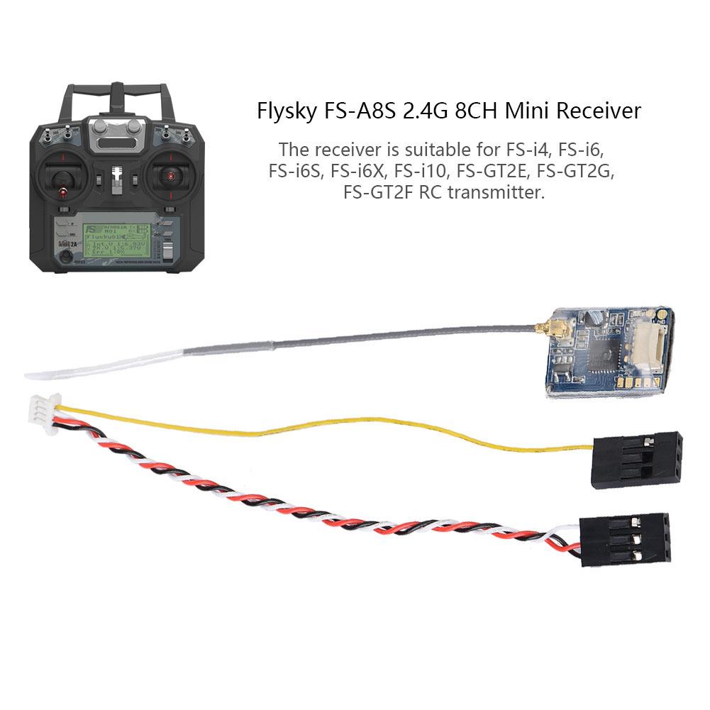 Мини-ресивер Flysky FS-A8S 2.4G 8CH с выходом PPM i-BUS SBUS для FS-i4 FS-i6 FS-i6S