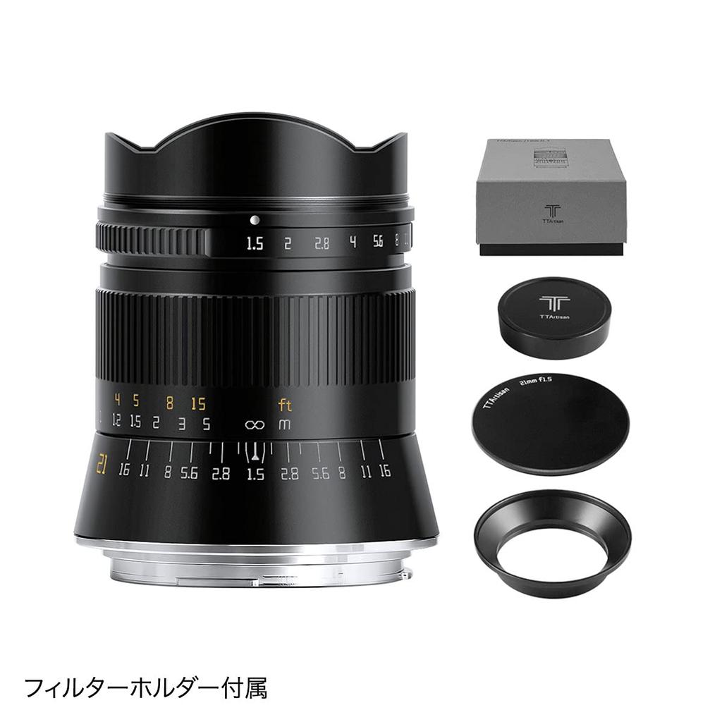 Объектив TTArtisan 21mm ASPH с креплением RF для Meisho, гарантия f/1.5 EOS-R, черный, оптический, 2 года