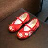 Children Hanfu Flat Shoes, Ethnic Chinese Style Girls Embroidered Cloth Shoes, Fashion Soft Kids Princess Ancient Dress Up Shoes