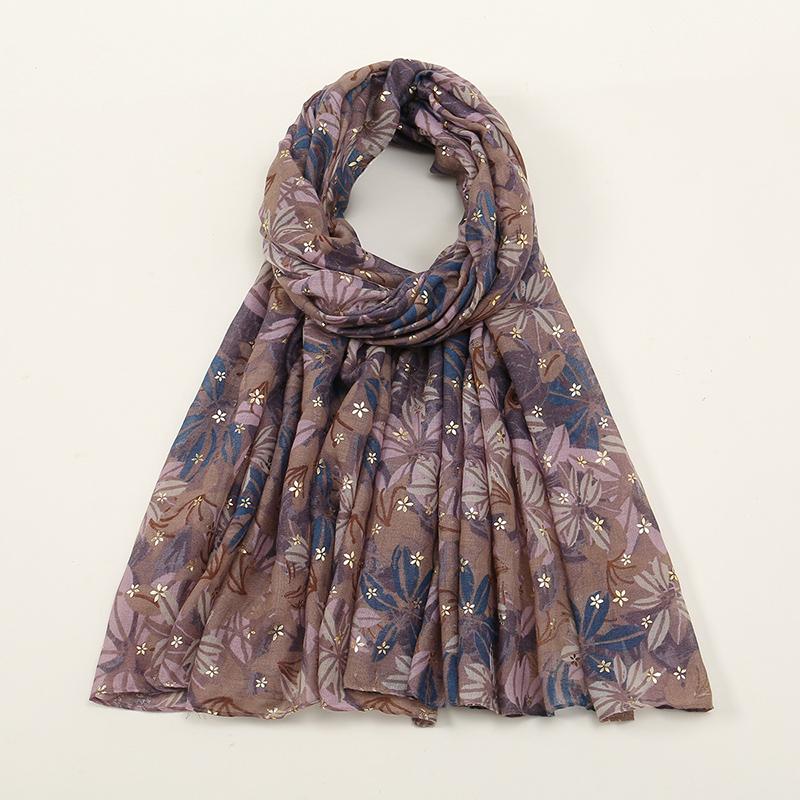 New Printed Muslim Hijab Scarf For Women Cotton Viscose Floral Scarf Shawls Muslim Headscarf Wraps Foulard Headband Turbans