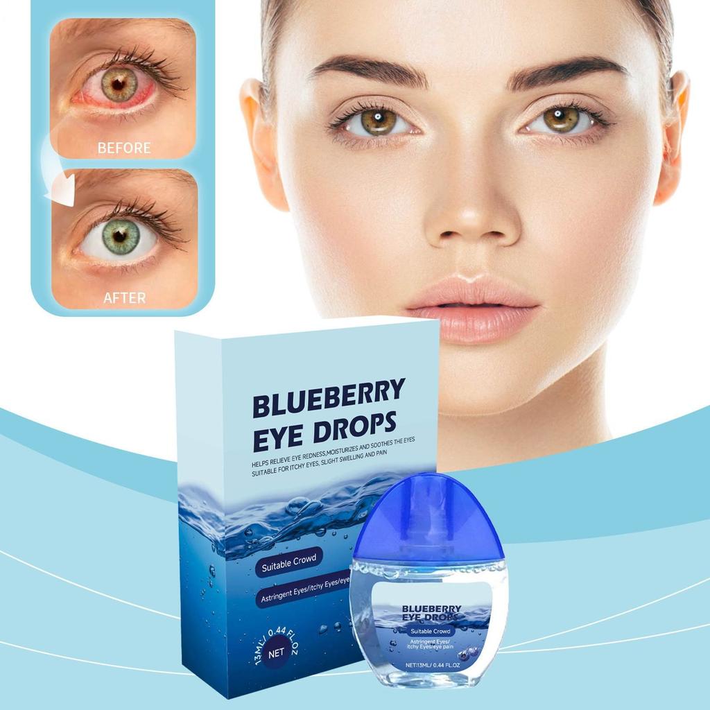 Капли для глаз с черникой, увлажняющий раствор для ухода за глазами, расслабьте глаза, снимите усталость, зуд, отек и боль в глазах, 15 мл