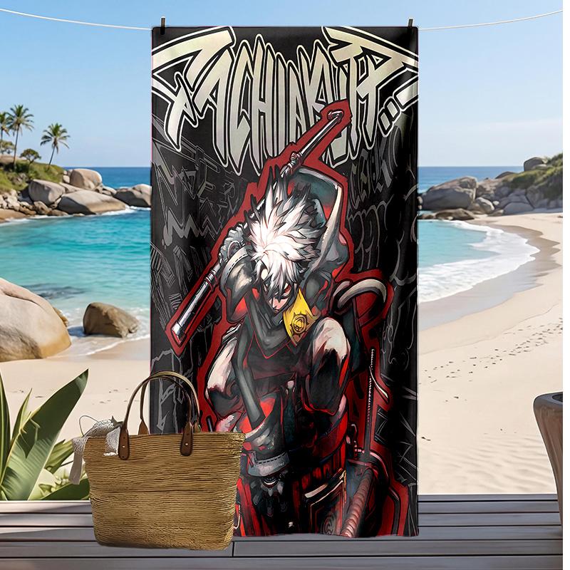 Gachiakuta Printed Quick Dry Beach Towel Super Absorbent Soft Lightweight Bath Towel for Pool Summer Travel