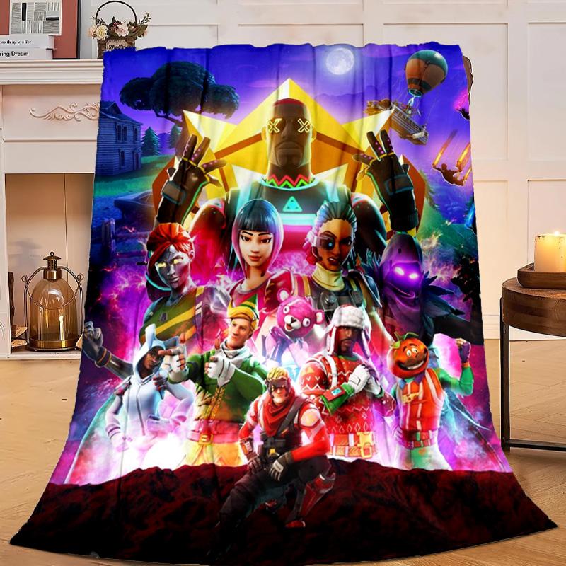 1PC Game Marshmello Dance Flannel Blanket Gift, Suitable for Both Men And Women, Soft Ideal for Beds And Sofa, Birthday Or Christmas Gift