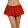 Sexy Skirt Low-rise Solid Color Pleated Skirt Super Short A-Line Style Skirt Party Night Club Micro Skirt