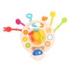 Игрушка с веревочкой Раннее образование Форма космоса Развитие мелкой моторики Силиконовая сенсорная игрушка с веревочкой