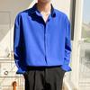 Autumn Men's Long Sleeve Shirts Fashion Korean Baggy No-iron Business Casual Elasticity Lapel Collar Shirt