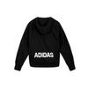 adidas Оригинальная спортивная куртка с капюшоном на молнии, однотонная, с логотипом-буквой, женская куртка, черная HH9451