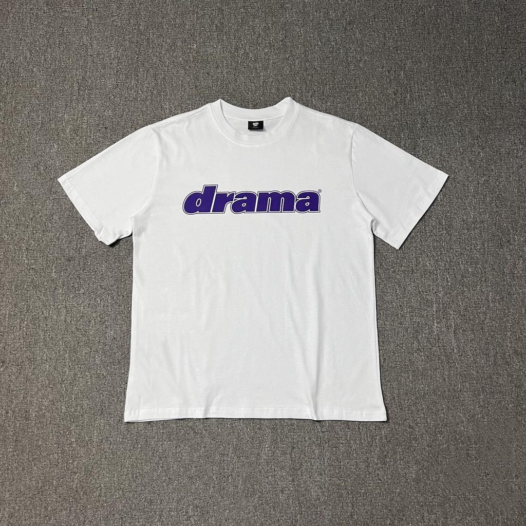 Cross-border foreign trade European and American high street Drama tide brand simple letter LOGO printing men's and women's casual loose T-shirt