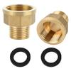 2PCS Brass Threaded Coupling 1/2 Inch Male X 3/4 Inch Female Reducer Fitting Simple Installs for Water Gas Pipe Systems