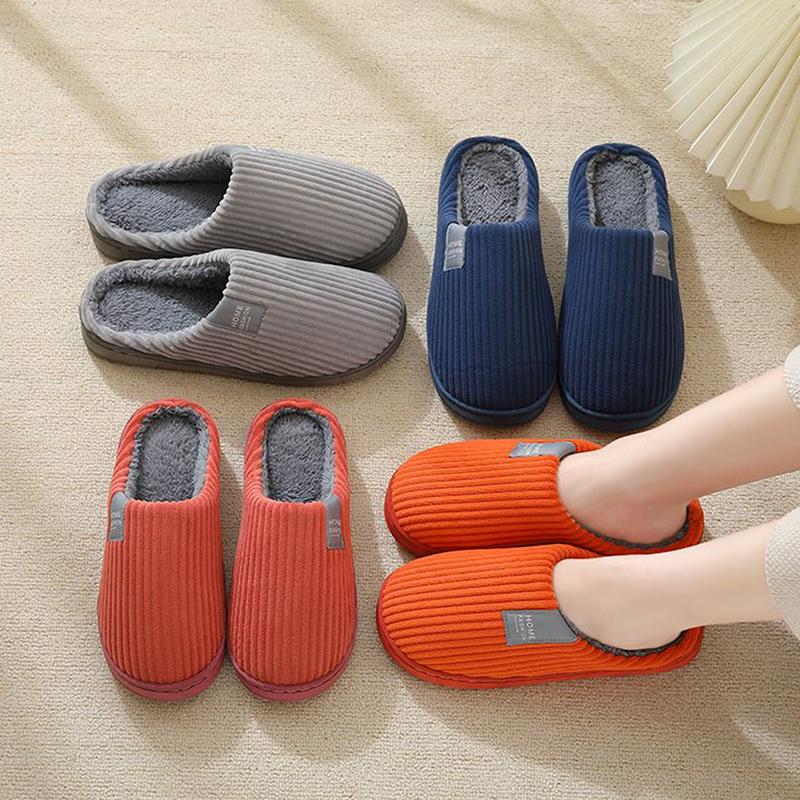 Хлопковые тапочки, женские осенние и зимние домашние теплые нескользящие тапочки для пар, студенческие общежития, хлопковые мужские тапочки