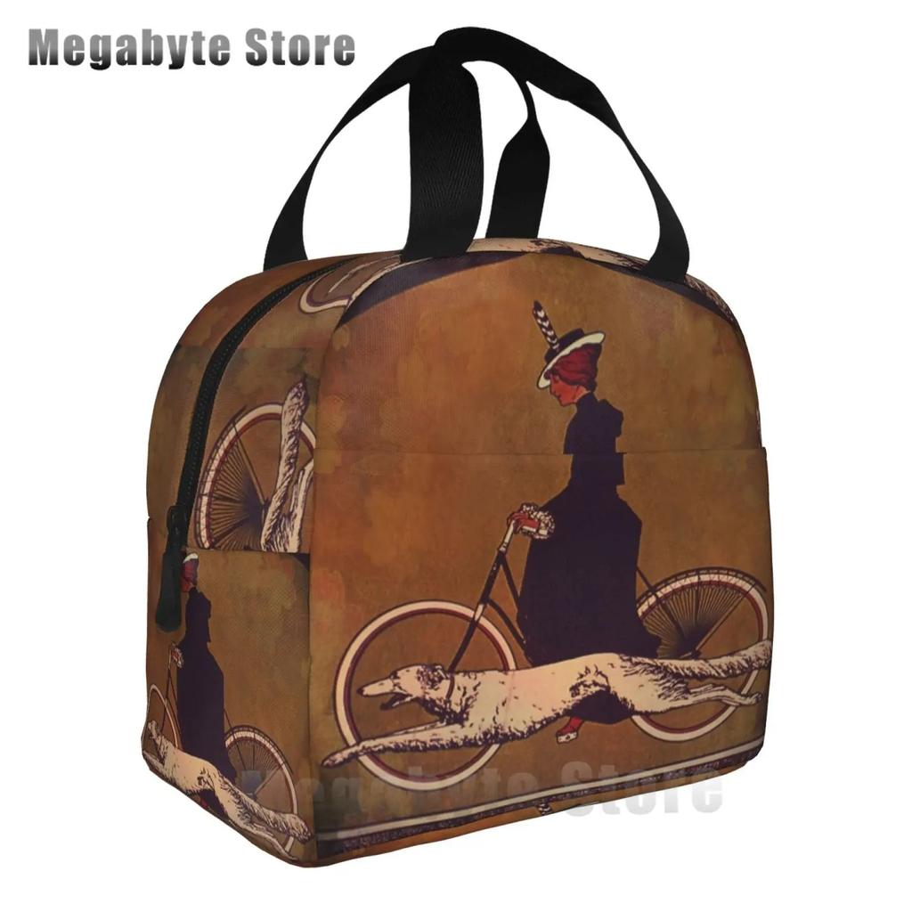 Садовая борзая собака Грейхаунд сумка для обеда холодильник изолированный ланч-бокс для школьников уиппет борзая собака портативные сумки для пикника